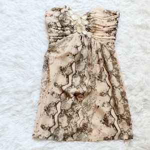 H&M strapless snake print dress